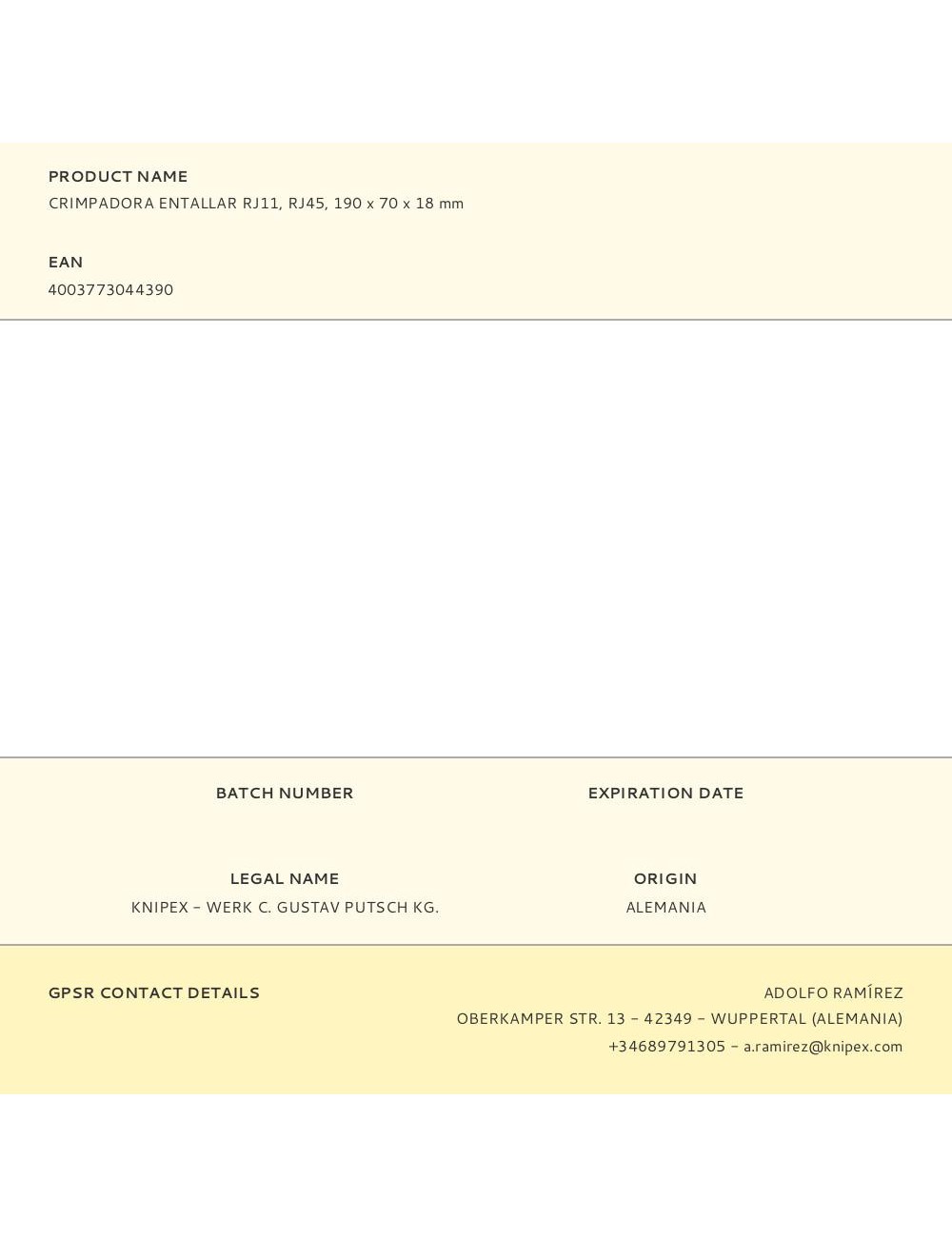 Crimpadora entallar rj11, rj45, 190 x 70 x 18 mm