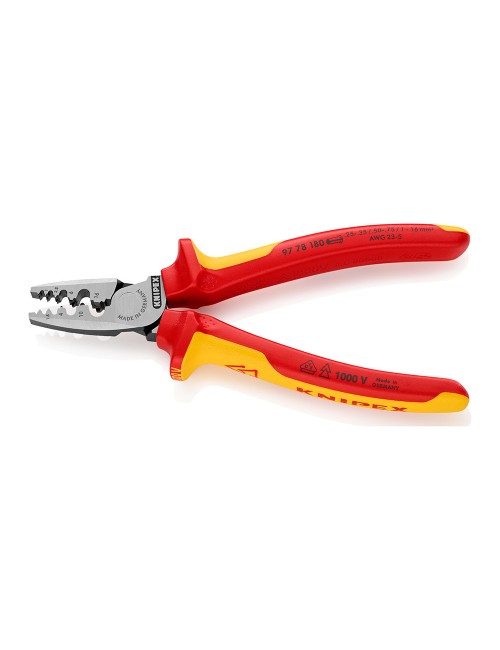 Alicates para entallar punteras 180 x 56 x 28 mm