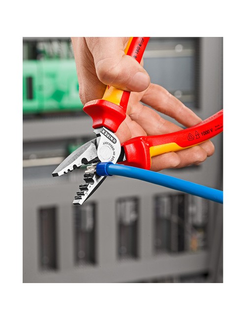 Alicates para entallar punteras 180 x 56 x 28 mm