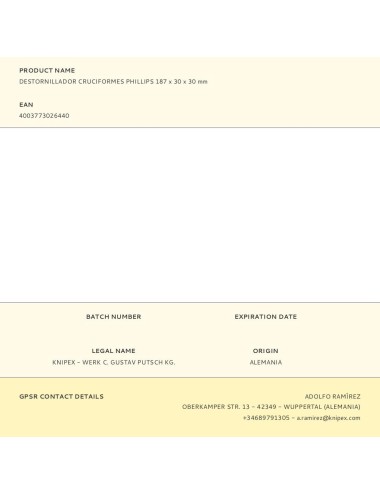 Destornillador cruciformes phillips 187 x 30 x 30 mm