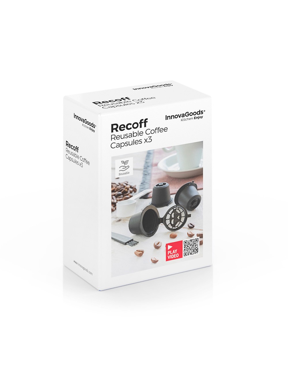 Set de 3 cápsulas de café reutilizables recoff innovagoods
