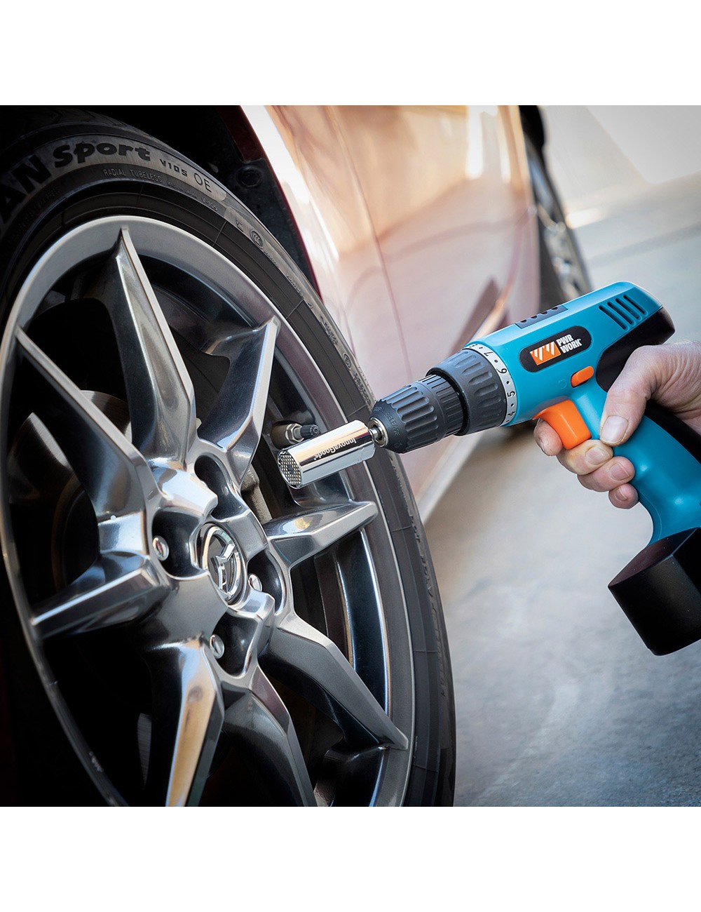 Llave de vaso universal con accesorios uniscrew