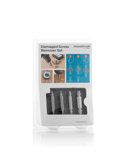 Brocas para extraer tornillos dañados, pack 4 uds