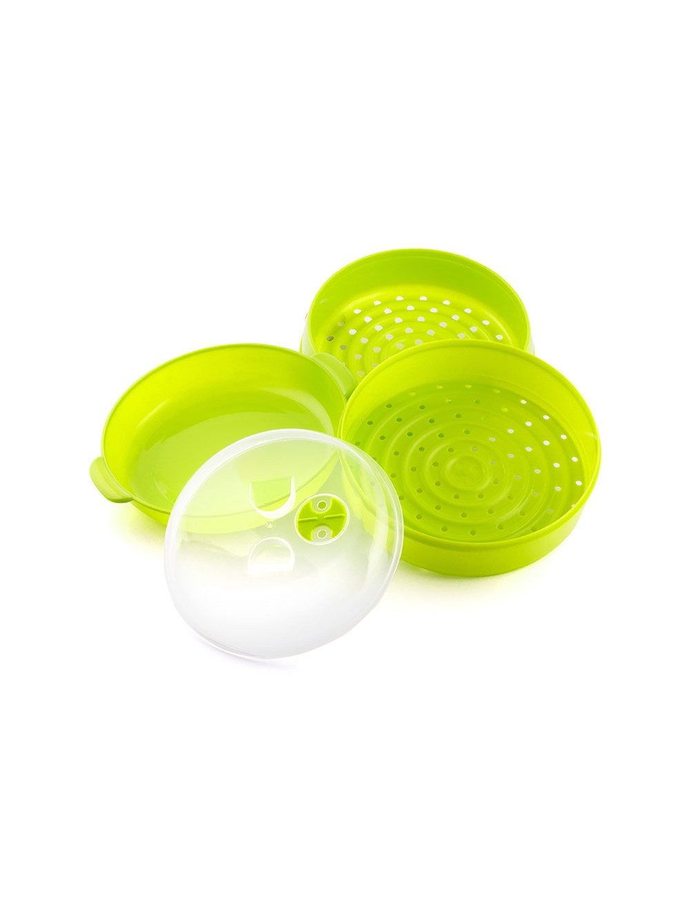 Vaporera doble para microondas fresh ø22 x 12/17 cm