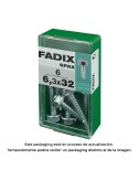 Caja s 6 unid. tornillo rosca chapa hexagonal autot. 6,3x32mm fadix