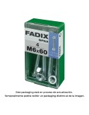 Caja s 4 unid. tornillo metrica cab hex+tuerca cinc m 6x60mm fadix
