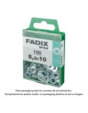 Caja m 100 unid. arandela plana cinc 5,3x10mm fadix