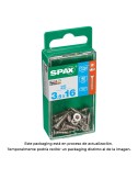 Caja 25 unid. tornillo madera spax cabeza plana inox a2 3,5x16mm spax