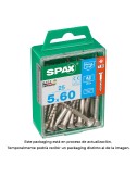 Caja 25 unid. tornillo madera spax cabeza plana inox a2 5,0x60mm spax