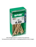 Caja 10 unid. tornillo madera cabeza plana yellox 4,0x60mm spax