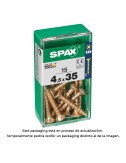 Caja 15 unid. tornillo madera cabeza plana yellox 4,5x35mm spax