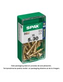 Caja 15 uds. tornillo madera spax cab. plana yellox 5,0x30mm spax