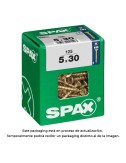 Caja 125 unid. tornillo madera cabeza plana yellox 5,0x30mm spax