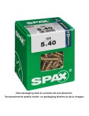 Caja 100 uds. tornillo madera spax cab. plana yellox 5,0x40mm spax