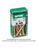 Caja 10 uds. tornillo madera spax cab. plana yellox 5,0x45mm spax