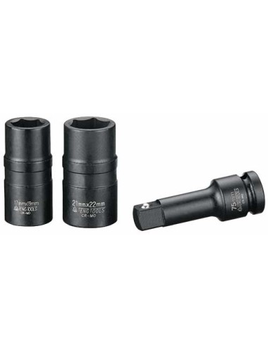 JUEGO VASOS REVERSIBLES C/ALARGADERA 1/2" 9203N1 JUEGO VASOS REVERSIBLES C\ALARGADERA 1\2" 9203N1