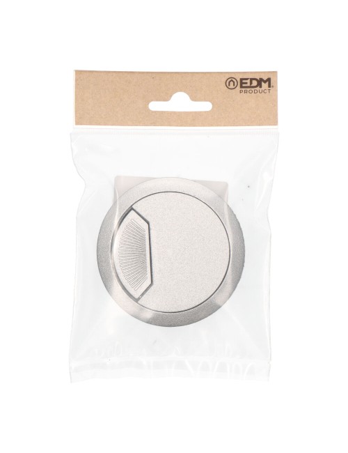 Tapón pasacables tpc01 ø60 x 22 mm plata, blister