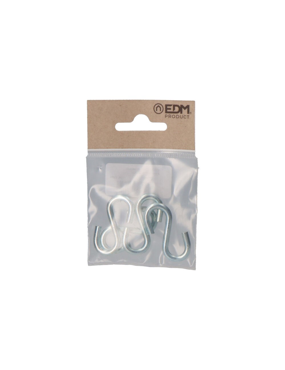 Gancho en forma de s 40 mm zincado, 4 uds