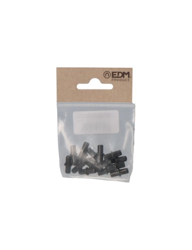 Pack 16 uds. porta-estante de hierro redondo n 5 negro