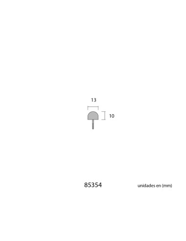 Pack 8 uds. porta-estante semi redondo pequeño marrón