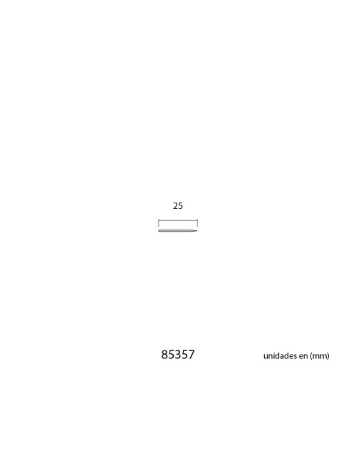 Punta aguja acero para tapeta 2,5 cm, pack 100 uds