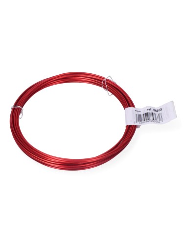 Alambre aluminio rojo, calibre ø1,5 mm x 5 m