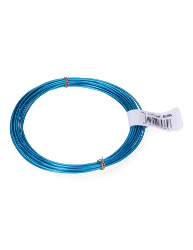 Alambre aluminio azul claro, calibre ø1,5 mm x 5 m