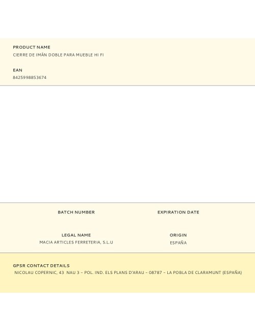 Cierre de imán doble para mueble hi fi