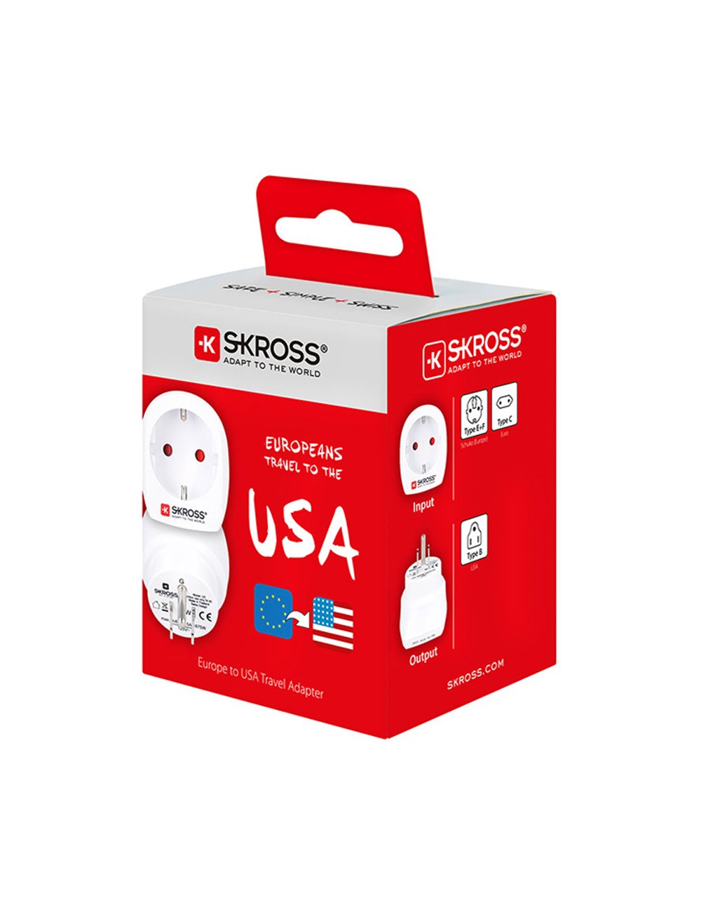 Adaptador europeo a estados unidos skross 1500203-e