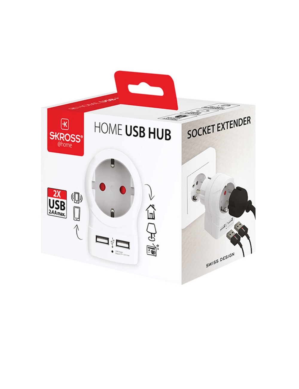 Adaptador europeo usb skross 1500282