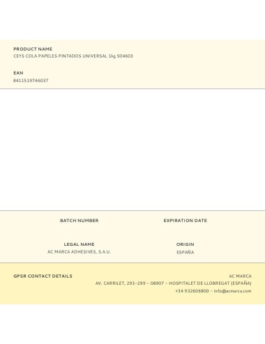 Cola universal papeles pintado 1 kg