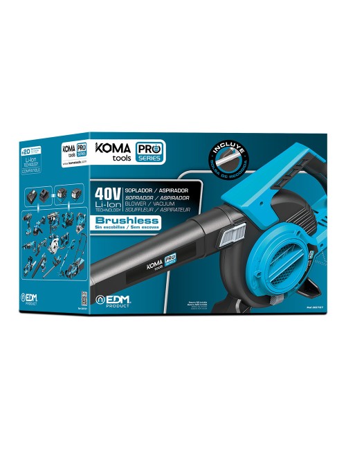 Soplador / aspirador / triturador 40v (sin baterias y cargador) brushless