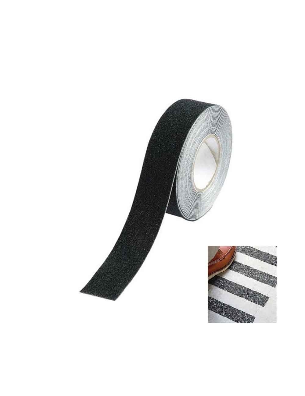 Cinta antideslizante negra 15m x 25mm Cinta antideslizante negra 15m x 25mm