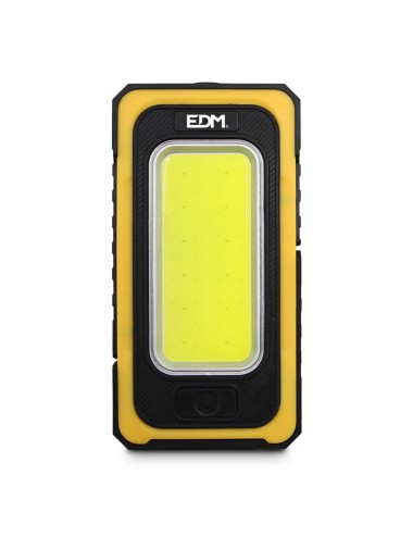 Linterna led cob solar force, recargable, con gancho e imán, 10 w 750 lm