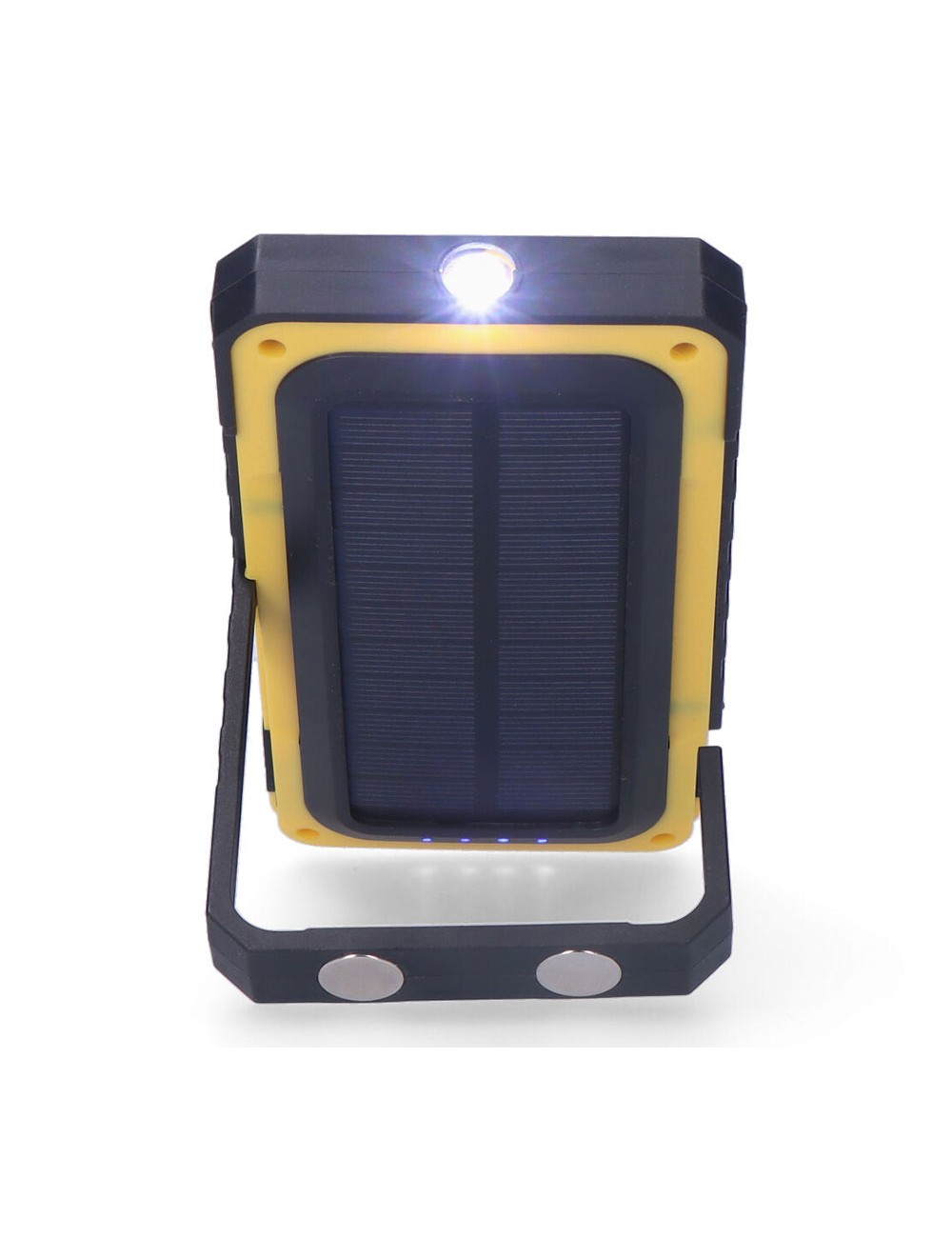 Linterna led cob solar force, recargable, con gancho e imán, 10 w 750 lm