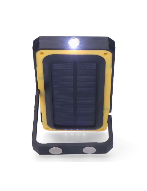 Linterna led cob solar force, recargable, con gancho e imán, 10 w 750 lm