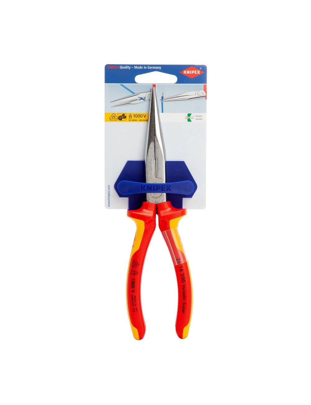 Alicates de boca de cigueña recto 200 x 56 x 19 mm