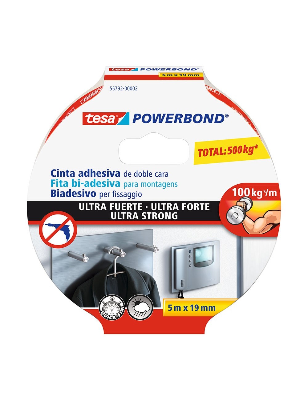 Cinta montaje extrafuerte 5m x 19mm 55792 tesa Cinta montaje extrafuerte 5m x 19mm 55792 tesa