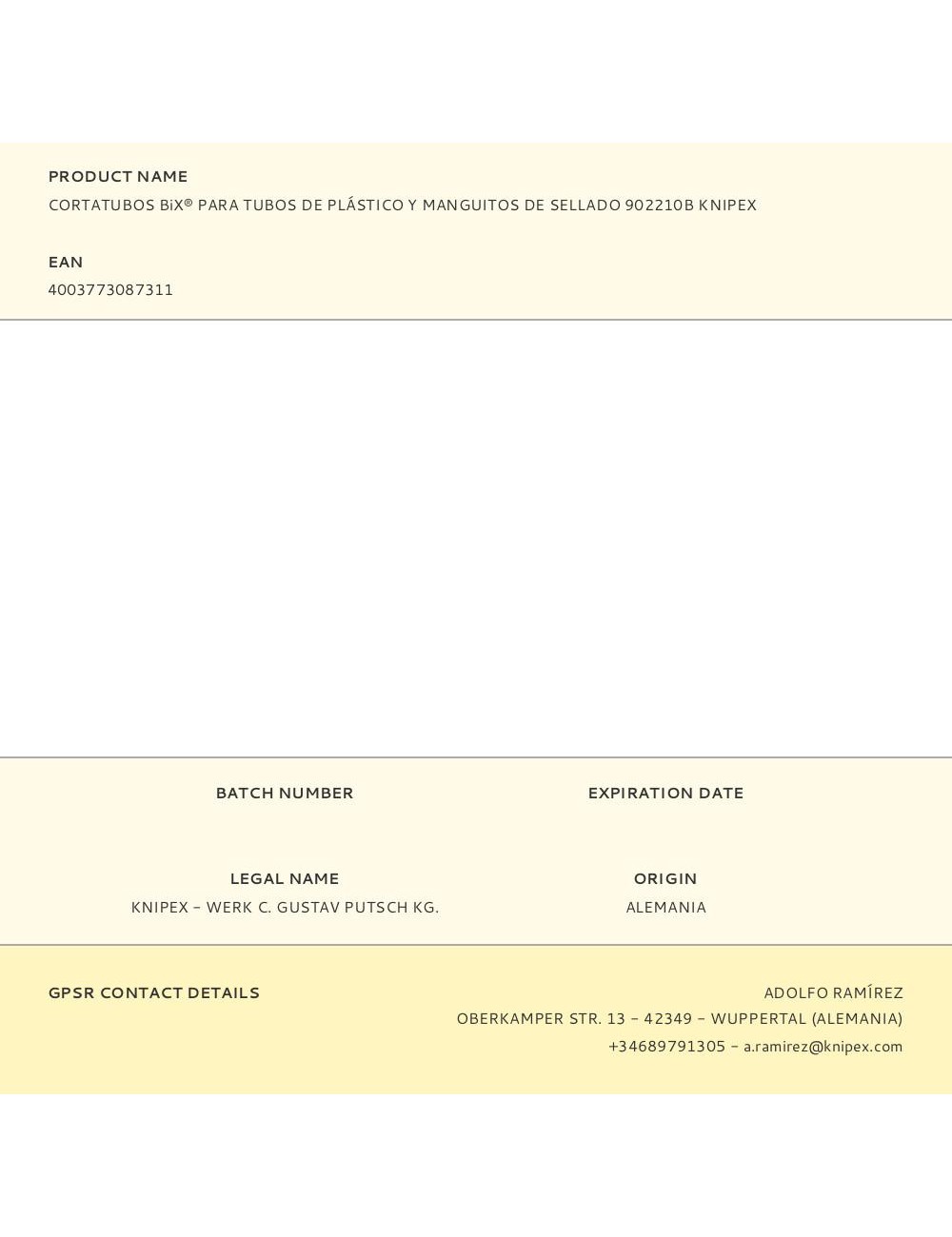 Cortatubos bix® para tubos de plástico y manguitos de sellado 902210b knipex