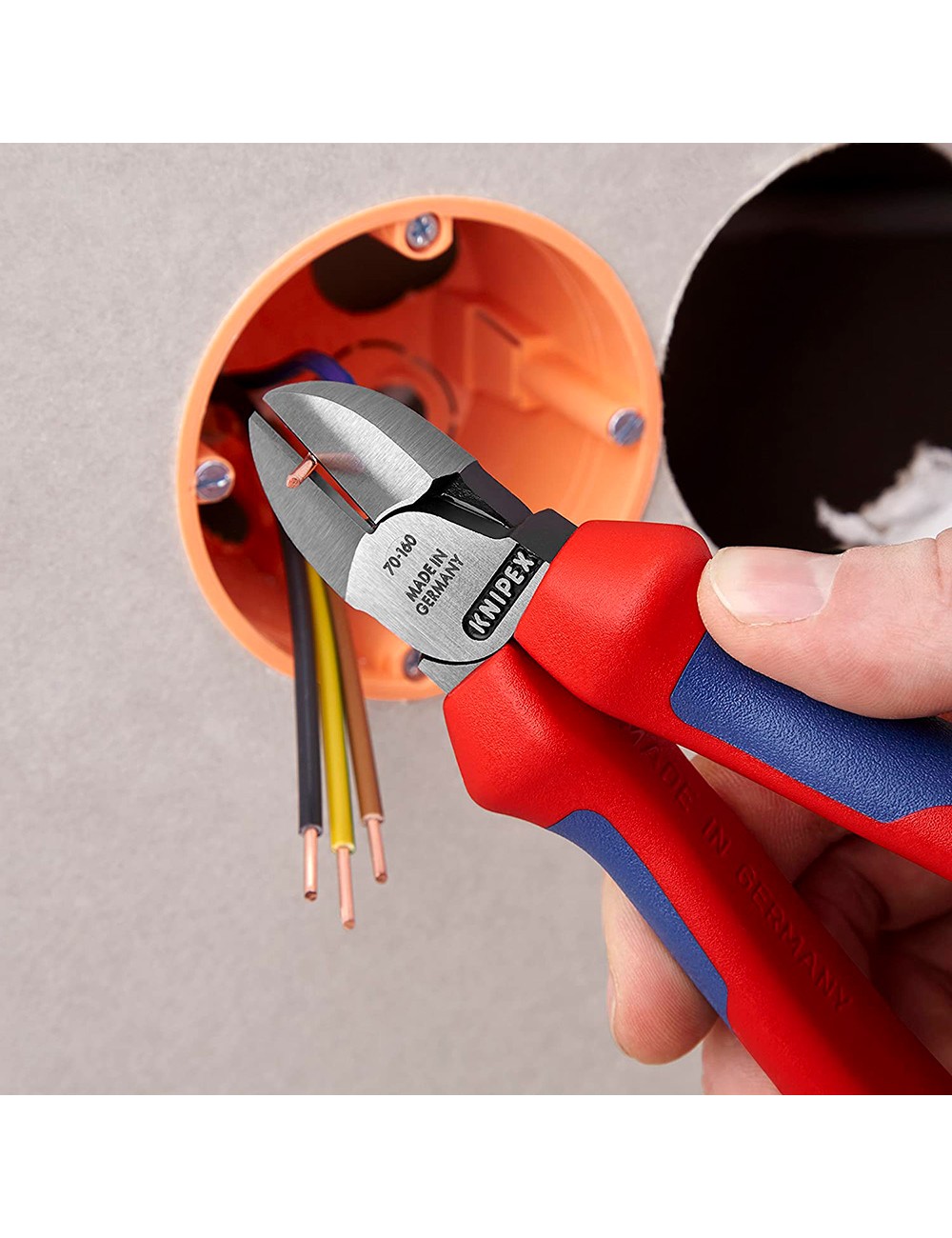 Alicates de corte diagonal 165 x 53 x 21 mm