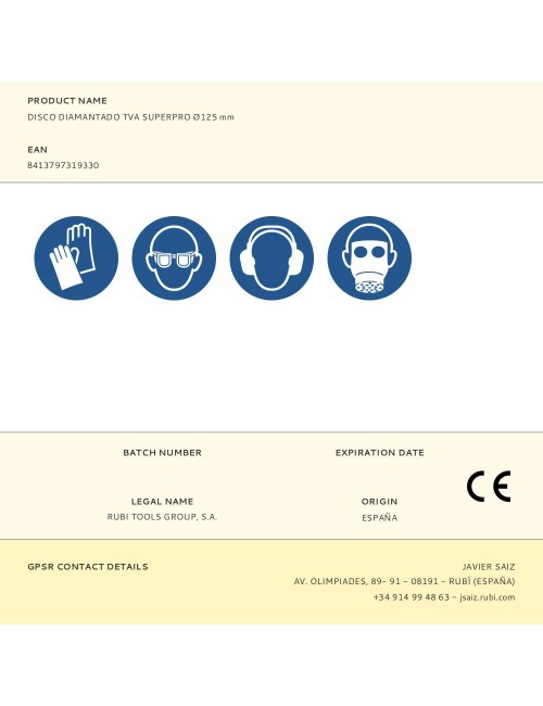 Disco diamantado tva superpro ø125 mm