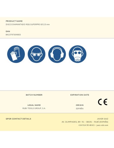 Disco diamantado rsq superpro ø115 mm