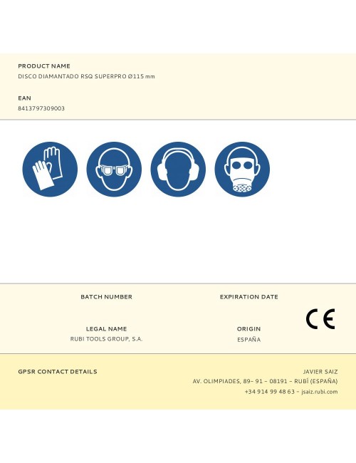 Disco diamantado rsq superpro ø115 mm