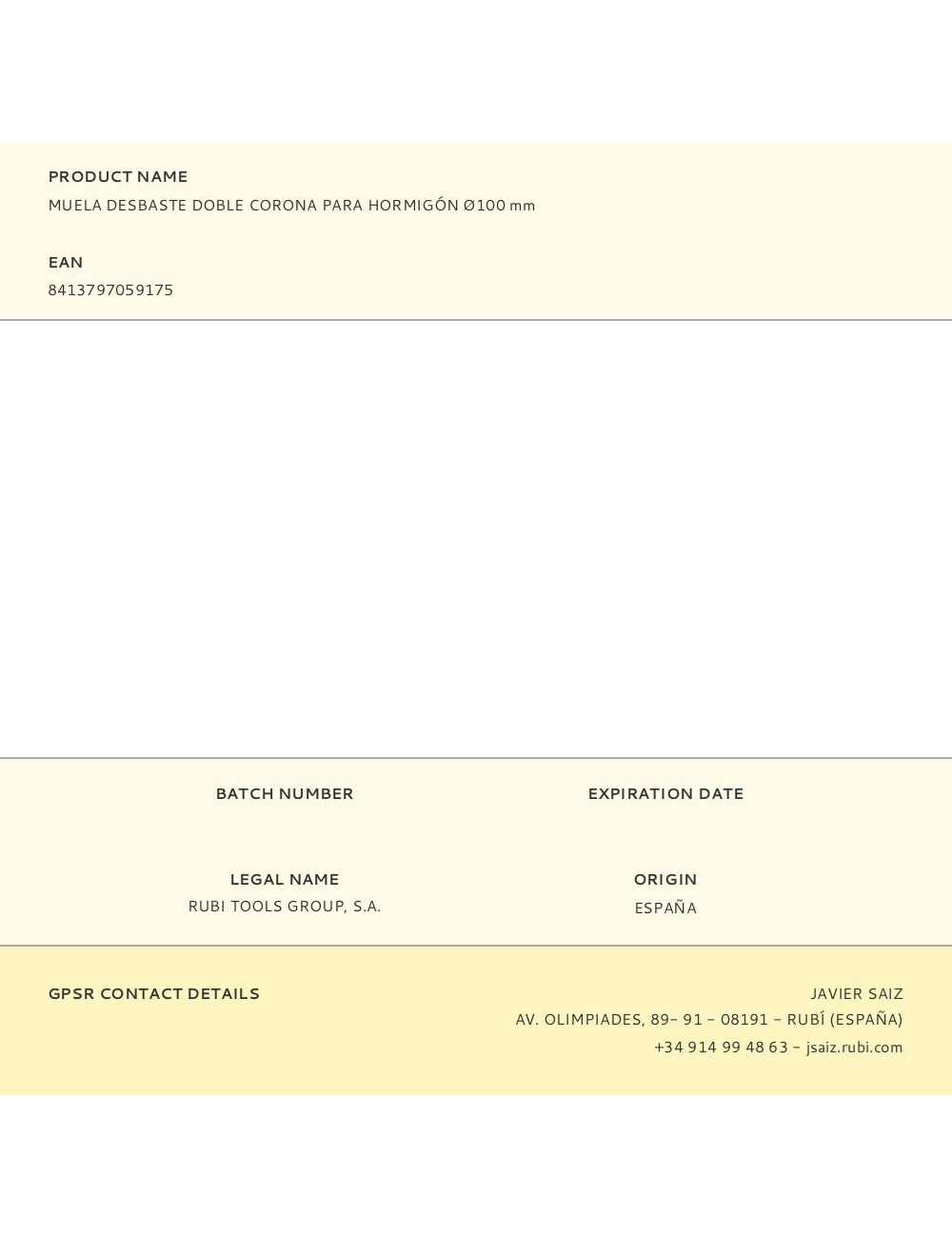 Muela desbaste doble corona para hormigón ø100 mm