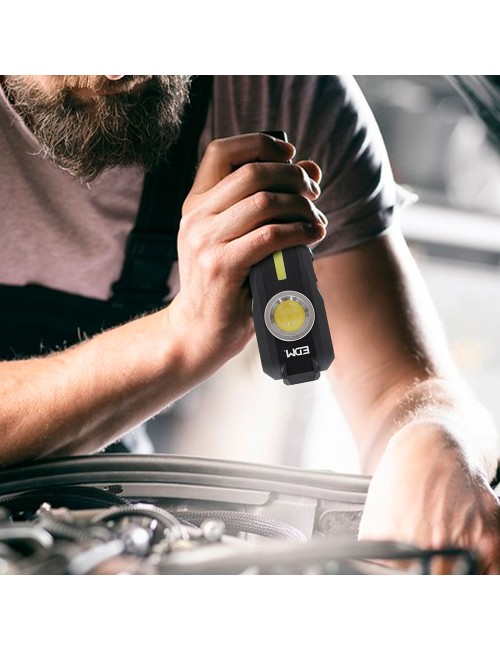 Linterna de trabajo cob 200lm + 200lm + spot superior 50lm