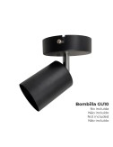 Foco 1 elemento gu10 50 w (bombilla no incluida) color negro ø9 x 5,6 x 14,2 cm