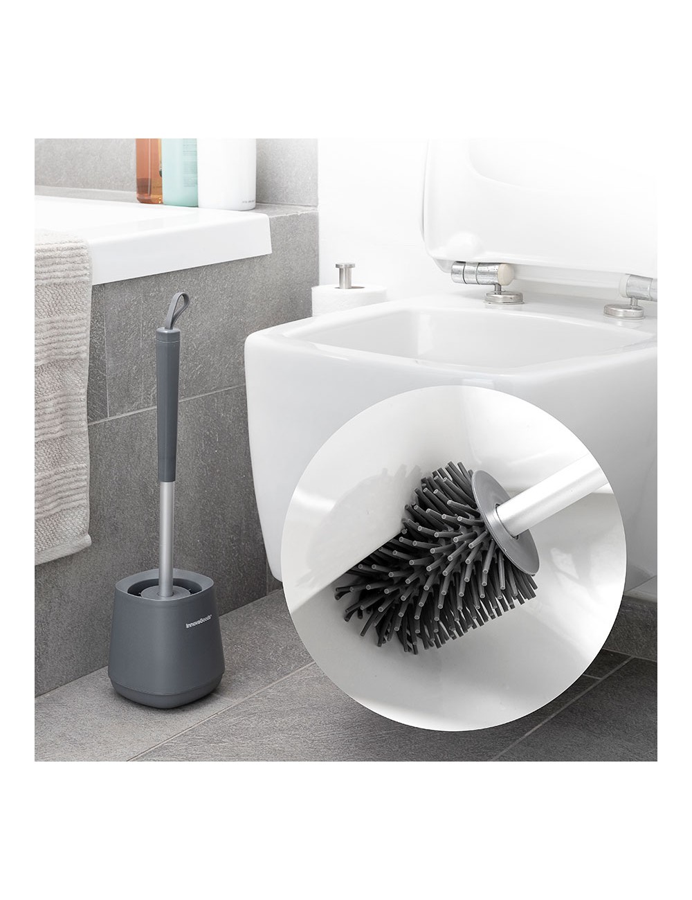 Escobillero wc de goma para el inodoro kleanu