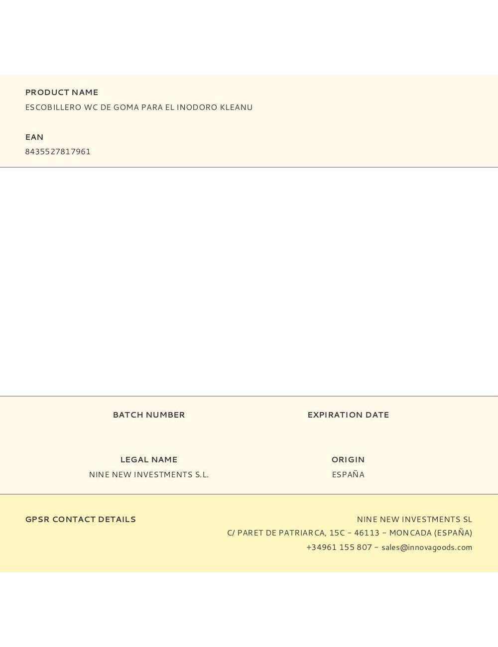 Escobillero wc de goma para el inodoro kleanu