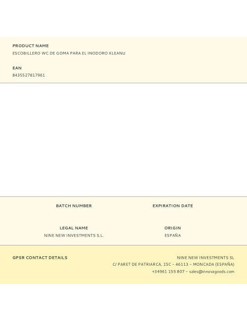 Escobillero wc de goma para el inodoro kleanu