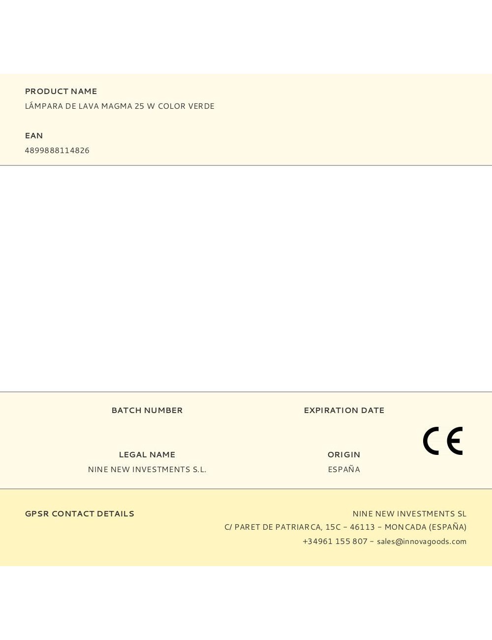 Lámpara de lava magma 25 w color verde